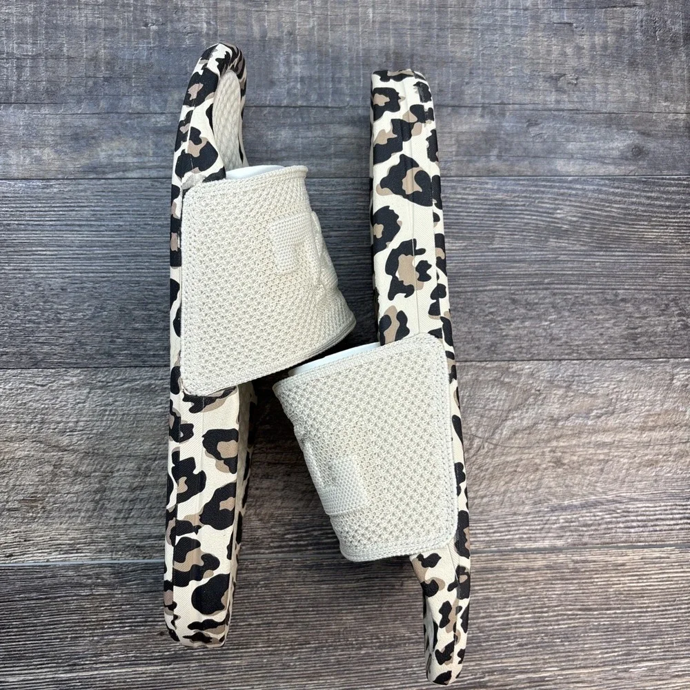 APL Slides Men's 11‎ BL TechLoom Parchment/Leopard Sandals NEW
